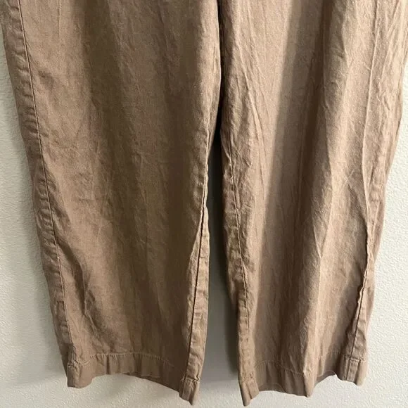 Chico’s Linen Blend Camel Pull On Pants - Picture 4 of 14